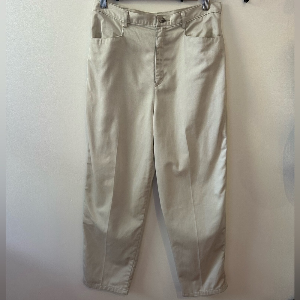 Liz Claiborne Petite Cream Trousers Pants.